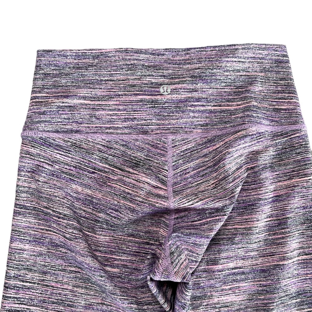 LULULEMON High Times Pant Space Dye Camo Tender Violet Black Grape 7/8 Length - Picture 8 of 12
